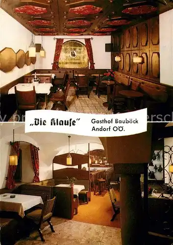 AK / Ansichtskarte Andorf Schaerding  Gasthaus Bauboeck Klause Kat. Andorf