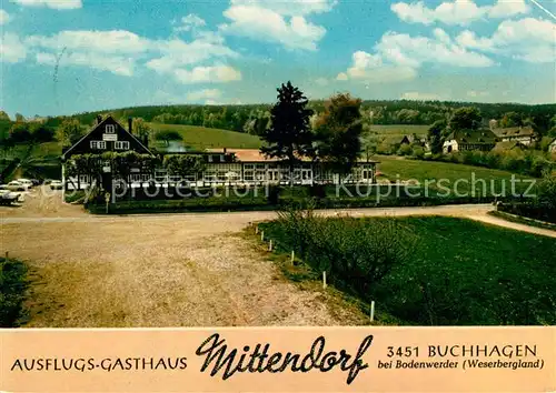 AK / Ansichtskarte Buchhagen Mittendorf Gasthaus Kat. Bodenwerder