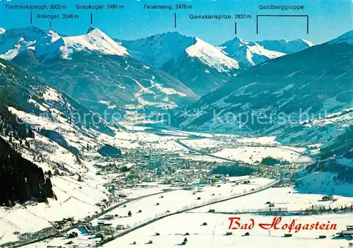 AK / Ansichtskarte Hofgastein Bad Fliegeraufnahme Hohen Tauern Winteraufnahme Kat. Bad Hofgastein