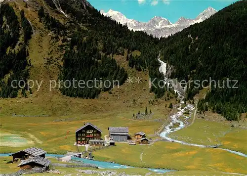 AK / Ansichtskarte Krimmler Wasserfaelle gegen Reichenspitzgruppe Alpenpanorama Kat. Salzburg