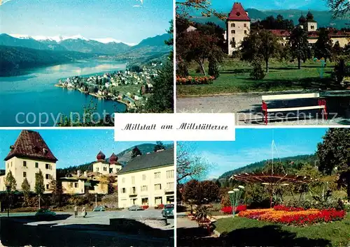 AK / Ansichtskarte Millstatt Millstaettersee Panorama Alpenblick Ortsmotive Park Kat. Millstatt Millstaetter See