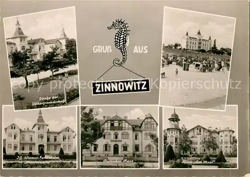 AK / Ansichtskarte Zinnowitz Ostseebad Strasse der Voelkerfreundschaft IG Wismut Ferienheim Baltisches Haus Haus "Am Meer"