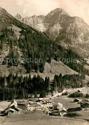 AK / Ansichtskarte Baad Mittelberg Kleinwalsertal mit Widderstein Allgaeuer Alpen Kat. Mittelberg