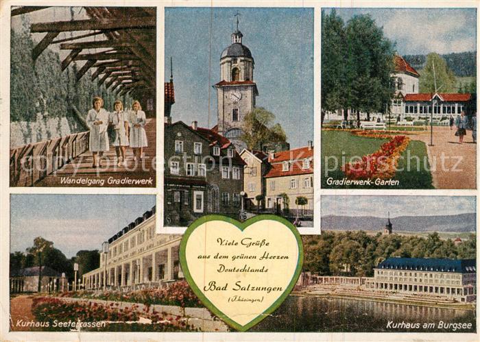 AK / Ansichtskarte Bad Salzungen Wandelgang Gradierwerk Garten Kurhaus