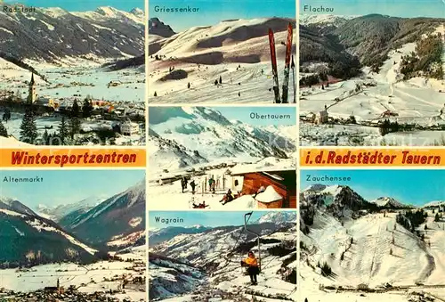 AK / Ansichtskarte Radstaedter Tauern Wintersportzentren Altenmarkt Griessenkar Flachau Wagrain Flachau Zauchensee Kat. Salzburg