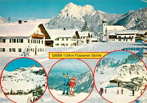 AK / Ansichtskarte Graen Tirol Fuessener Joechle Bergstation Aggenstein Schlepplift Kat. Graen