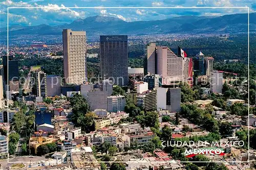 AK / Ansichtskarte Mexico City Aerial view of the city and the hotels of te exclusive Polanco zone Kat. Mexico