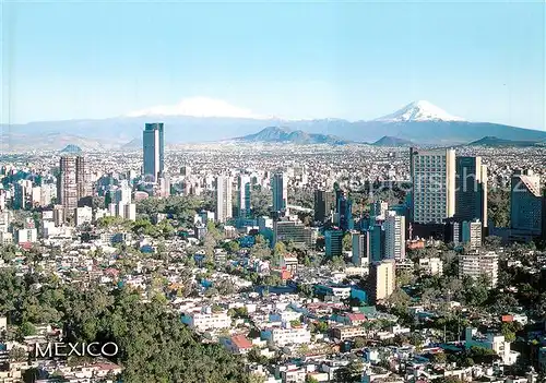 AK / Ansichtskarte Ciudad de Mexico Stadtpanorama Gebirge Vulkan Popocatepetl Kat. Ciudad de Mexico