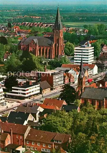 AK / Ansichtskarte Papenburg Ems Teilansicht Kirche Fliegeraufnahme