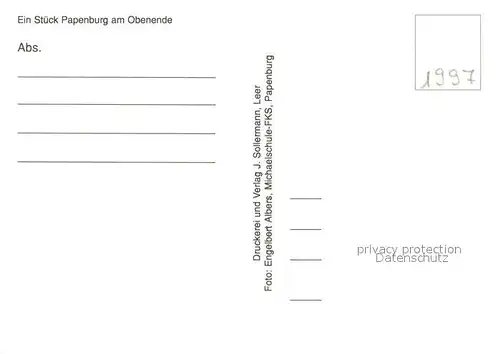 AK / Ansichtskarte Papenburg Ems Am Obenende mit Ziehbruecke