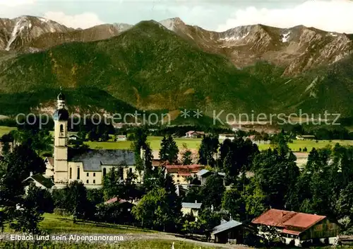 AK / Ansichtskarte Elbach Miesbach mit Alpenpanorama Kat. Fischbachau