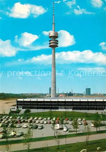 AK / Ansichtskarte Muenchen Fernsehturm mit Eisstadion Kat. Muenchen