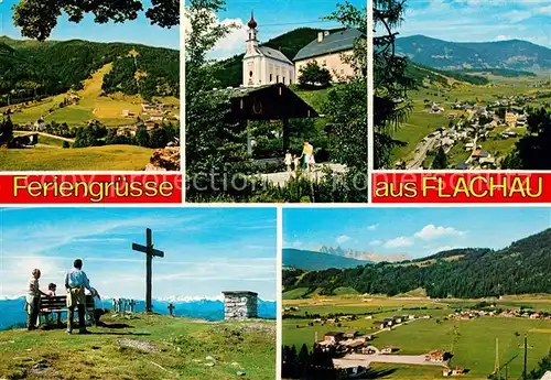 AK / Ansichtskarte Flachau Teilansichten Kirche Gipfelkreuz Kat. Flachau