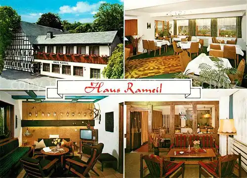 AK / Ansichtskarte Lennestadt Hotel Pension Haus Ramail Gastraeume Kat. Lennestadt