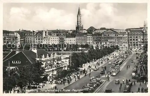 AK / Ansichtskarte Hamburg Jungfernstieg und Alster Pavillon Kat. Hamburg