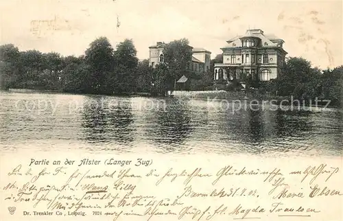 AK / Ansichtskarte Hamburg Partie an der Alster Langer Zug Villa Kat. Hamburg