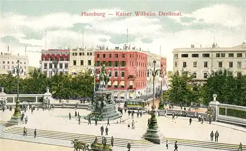 AK / Ansichtskarte Hamburg Kaiser Wilhelm Denkmal Reiterstandbild Kat. Hamburg