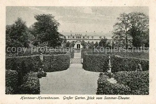AK / Ansichtskarte Herrenhausen Hannover Grosser Garten Blick vom Sommer Theater Kat. Hannover