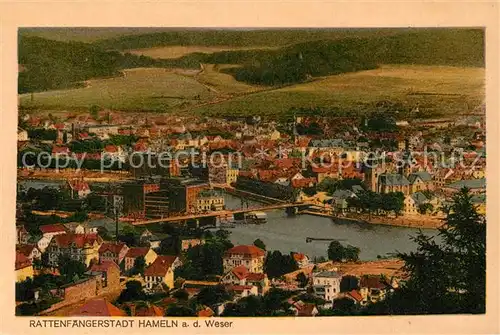 AK / Ansichtskarte Hameln Weser Panorama