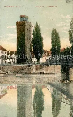 AK / Ansichtskarte Heilbronn Neckar Partie am Goetzenturm Kat. Heilbronn