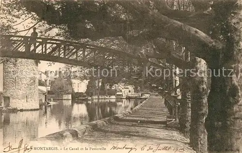 AK / Ansichtskarte Montargis Loiret Canal et la Passerelle Kat. Montargis