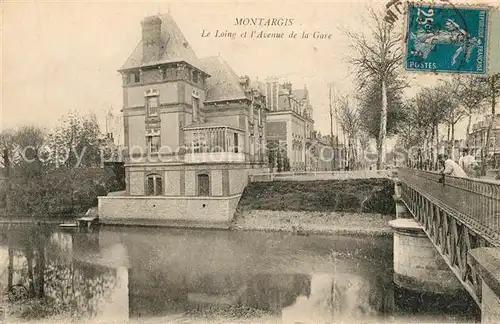 AK / Ansichtskarte Montargis Loiret Le Loing et Avenue de la Gare Kat. Montargis