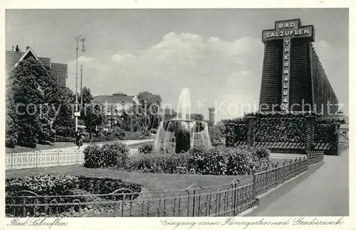 AK / Ansichtskarte Bad Salzuflen Eingang zum Rosengarten und Gradierwerk Kat. Bad Salzuflen