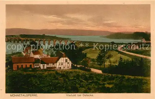 AK / Ansichtskarte Delecke Moehnetalsperre Viadukt Kat. Moehnesee
