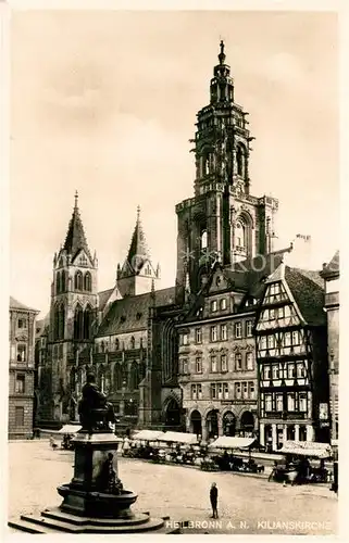 AK / Ansichtskarte Heilbronn Neckar Kilianskirche Brunnen Denkmal Kat. Heilbronn