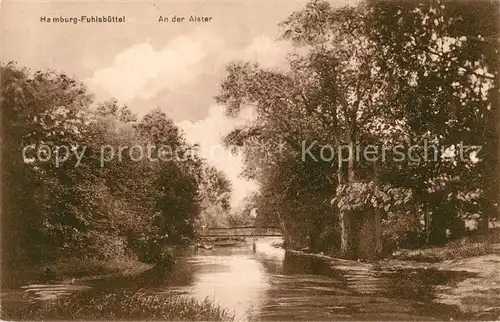 AK / Ansichtskarte Fuhlsbuettel Partie an der Alster Kat. Hamburg