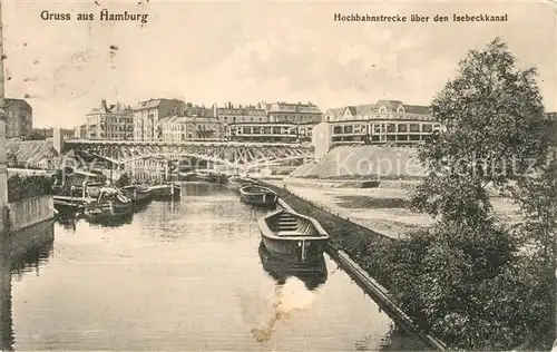 AK / Ansichtskarte Hamburg Hochbahnstrecke ueber den Isebeckkanal Kat. Hamburg