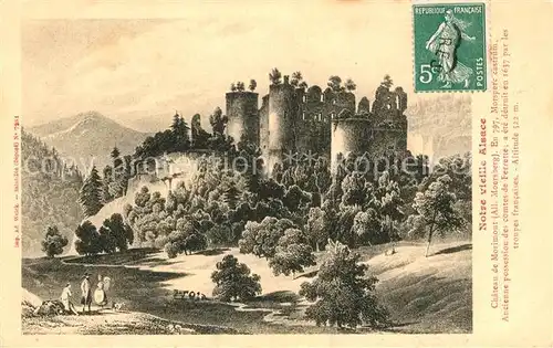 AK / Ansichtskarte Morimont Chateau Collection Notre vieille Alsace Dessin Kuenstlerkarte Kat. Oberlarg