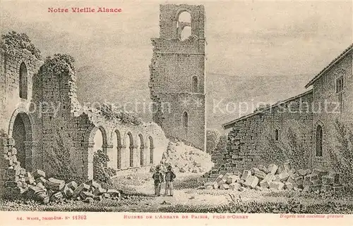 AK / Ansichtskarte Pairis Ruines de l Abbaye Collection Notre Veille Alsace ancienne gravure Kat. Orbey