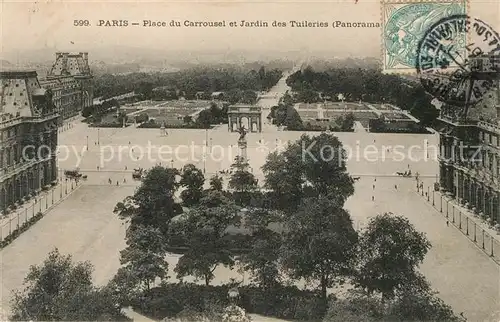 AK / Ansichtskarte Paris Place du Carrousel et Jardin des Tuileries Kat. Paris