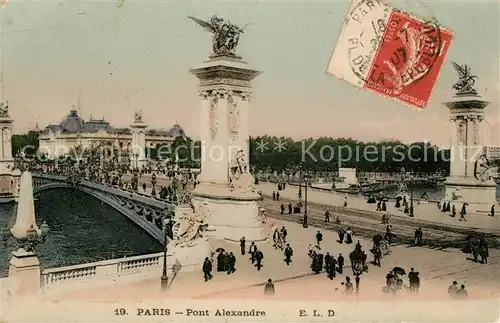 AK / Ansichtskarte Paris Pont Alexandre Kat. Paris