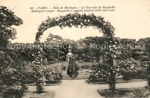 AK / Ansichtskarte Paris Bois de Boulogne La Roseraie de Bagatelle Kat. Paris