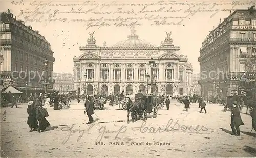 AK / Ansichtskarte Paris Place de l Opera Kat. Paris