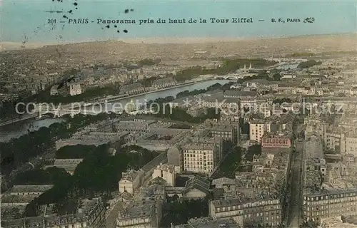 AK / Ansichtskarte Paris Panorama pris du haut de la Tour Eiffel Kat. Paris