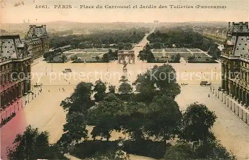 AK / Ansichtskarte Paris Place du Carrousel et Jardin des Tuileries  Kat. Paris