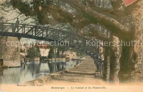 AK / Ansichtskarte Montargis Loiret Canal et la Passerelle Kat. Montargis