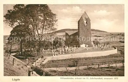 AK / Ansichtskarte Luegde Kilianskirche mit Friedhof Kat. Luegde