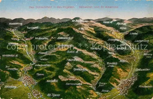 AK / Ansichtskarte Vogesen Vosges Region Schlachtfeld Gebweiler und St Amarintal Kat. Gerardmer
