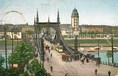 AK / Ansichtskarte Strassenbahn Mannheim Friedrichsbruecke  Kat. Strassenbahn