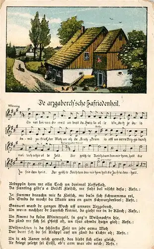 AK / Ansichtskarte Liederkarte De arzgaberch sche Zafriedenheit  Kat. Musik