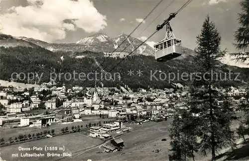 AK / Ansichtskarte Seilbahn Davos Platz Braema Bueel  Kat. Bahnen