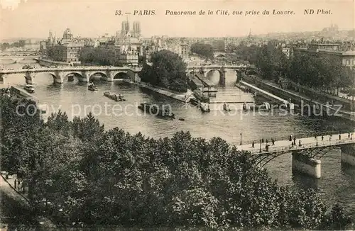 AK / Ansichtskarte Paris Panorama de la Cite vue prise du Louvre Kat. Paris