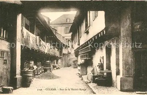 AK / Ansichtskarte Colmar Haut Rhin Elsass Rue de la Maison Rouge Kat. Colmar