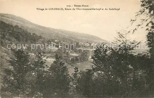 AK / Ansichtskarte Goldbach Altenbach Panorama du village Route de l Hartmannswillerkopf et du Sudelkopf Kat. Goldbach Altenbach