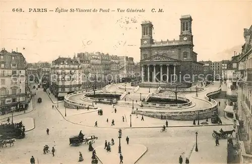 AK / Ansichtskarte Paris Eglise St Vincent de Paul Vue generale Kat. Paris