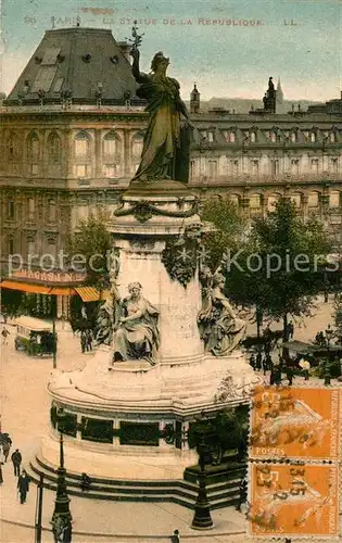AK / Ansichtskarte Paris La Statue de la Republique Kat. Paris